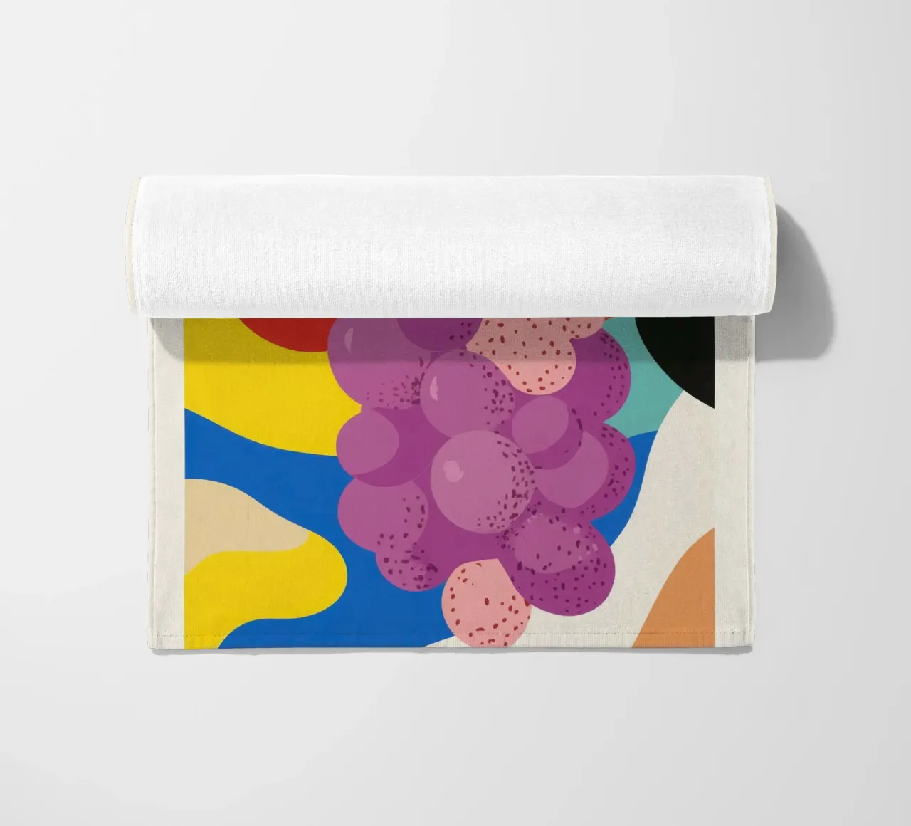 Coloured grapes beach towel by Pop and Fruits - Affiches & posters