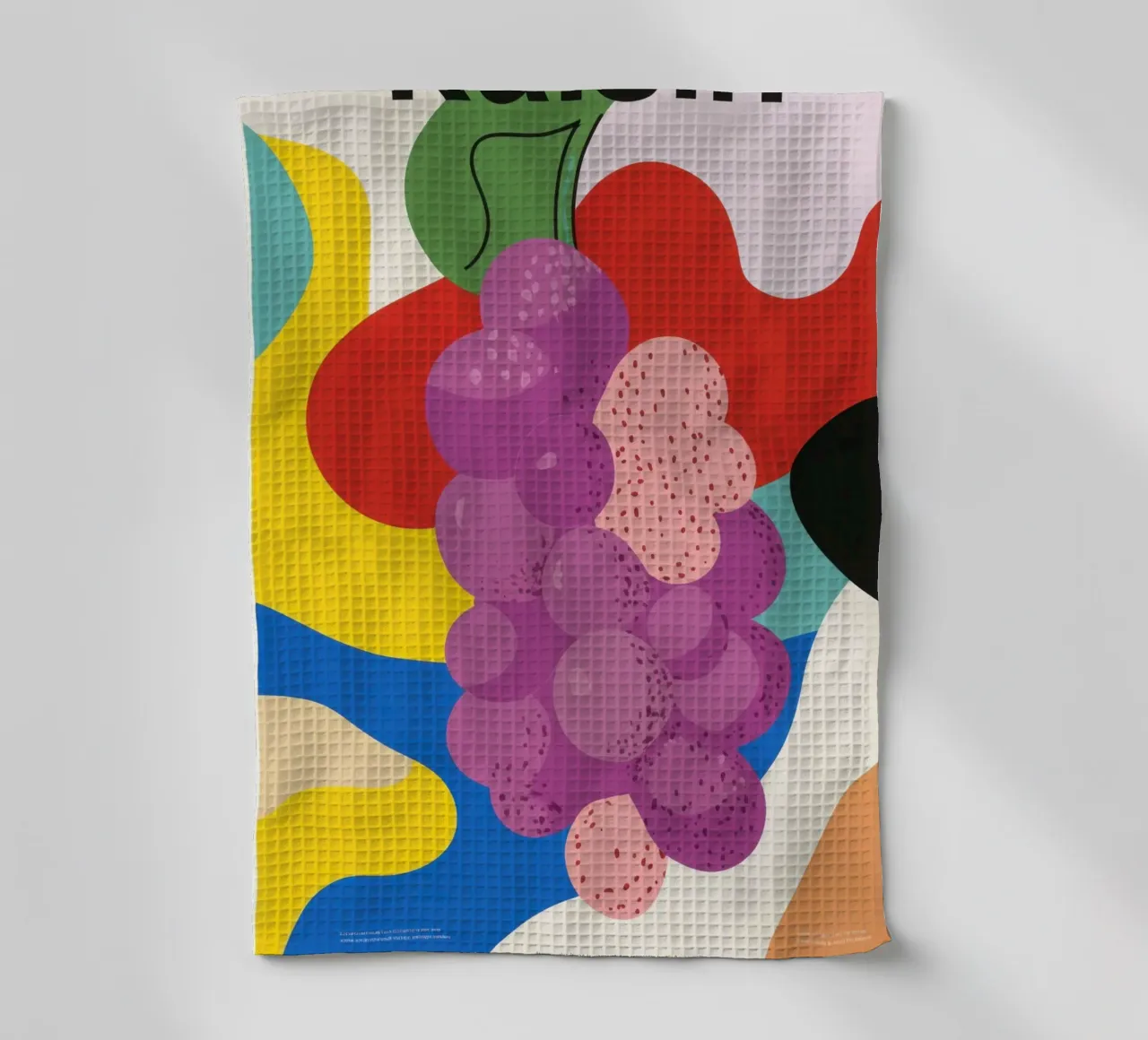 Uva colorata canovaccio da cucina da Pop and Fruits - Affiches & posters