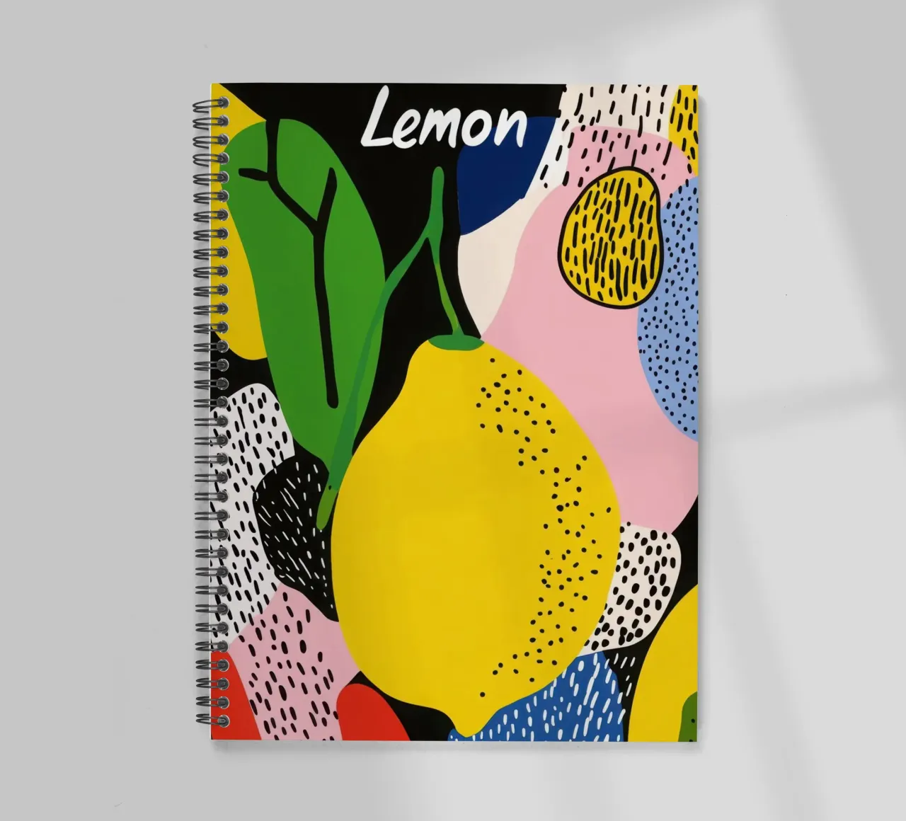Lemon Modern spiral notebook by Pop and Fruits - Affiches & posters