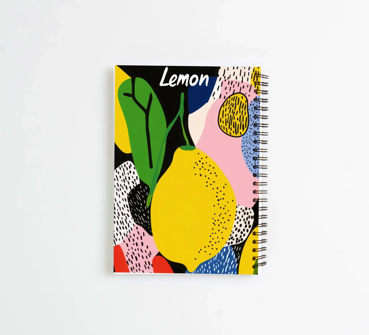 Lemon Modern spiral notebook by Pop and Fruits - Affiches & posters