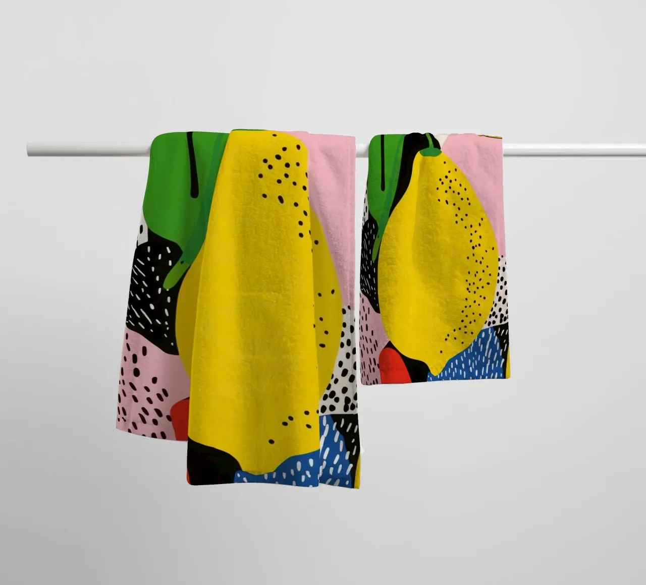Lemon Modern towel by Pop and Fruits - Affiches & posters