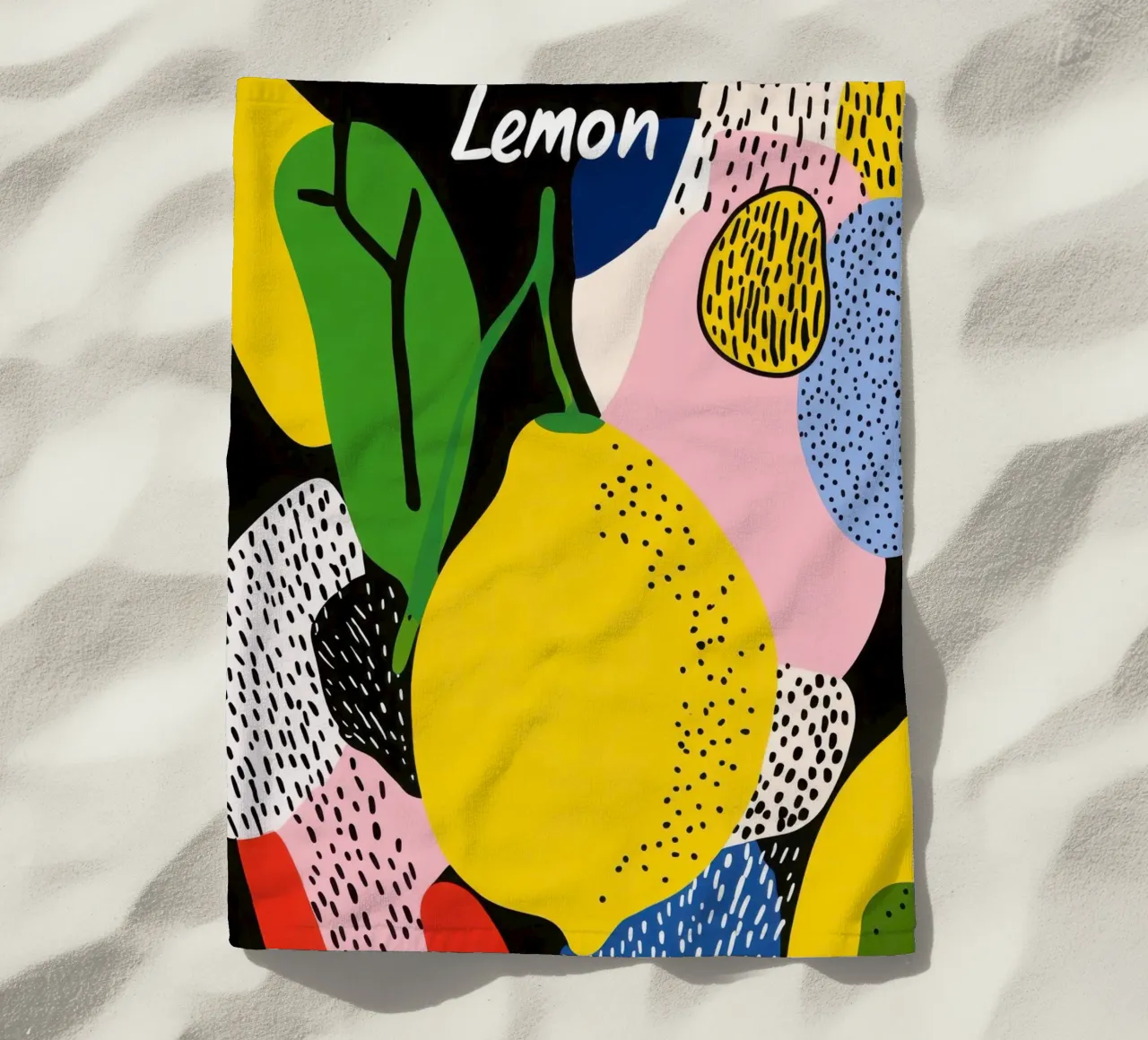 Limone moderno telo mare da Pop and Fruits - Affiches & posters