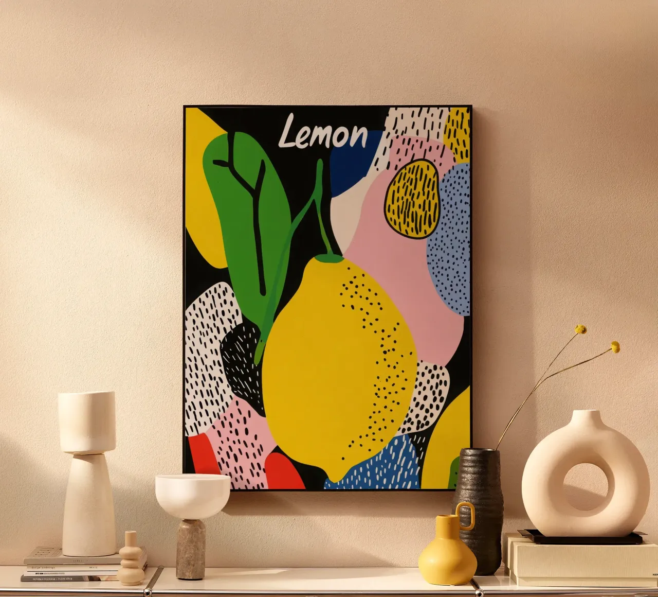 Limone moderno alluminio dibond da Pop and Fruits - Affiches & posters
