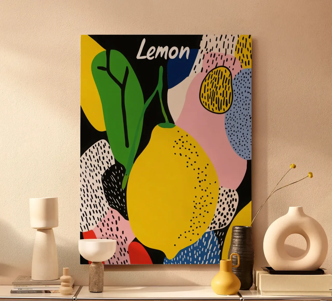 Limone moderno alluminio dibond da Pop and Fruits - Affiches & posters