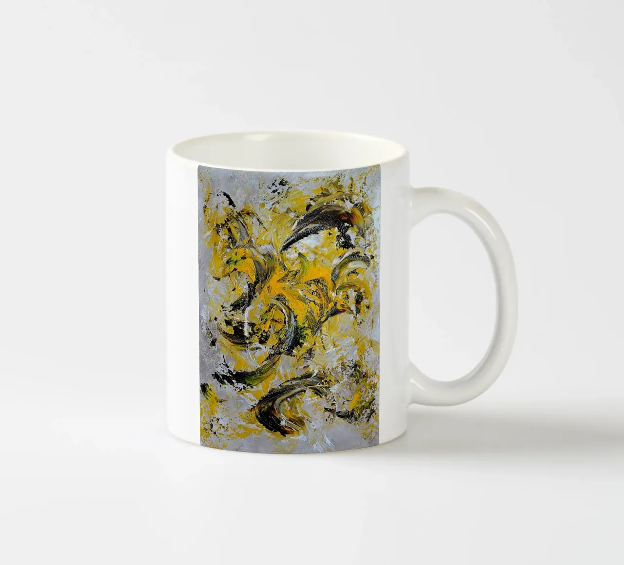 IDEAL GIFT 54 ceramic mug by Thierry Vobmann Abstract painting