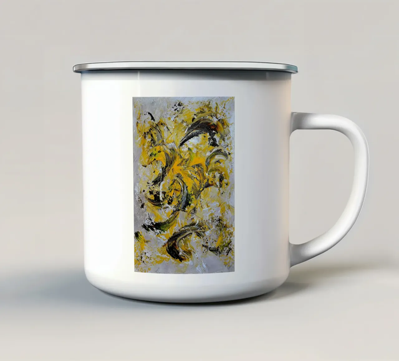IDEAL GIFT 54 tazza in smalto da Thierry Vobmann Abstract painting