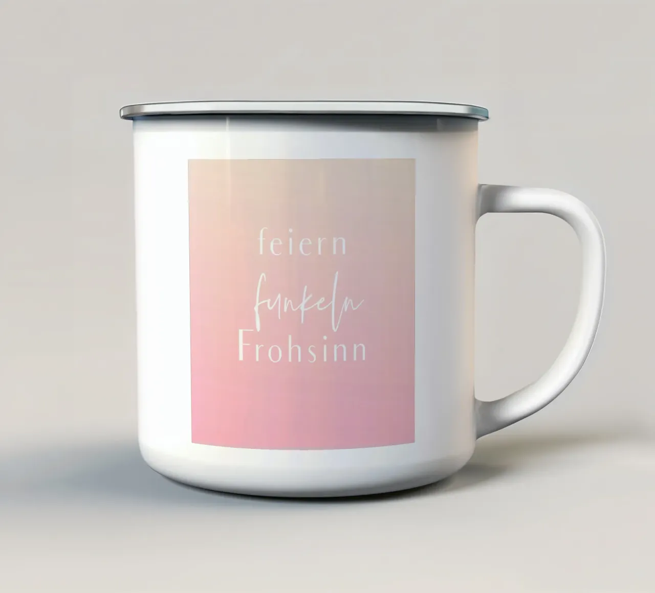 festeggiare l'allegria tazza in smalto da Sabrina Ziegenhorn
