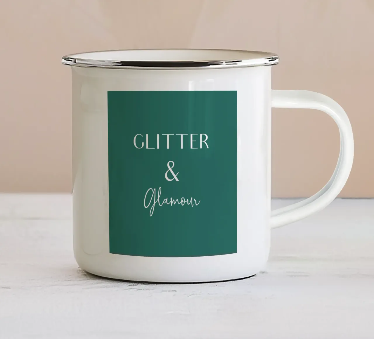 Glitter & Glamour tazza in smalto da Sabrina Ziegenhorn