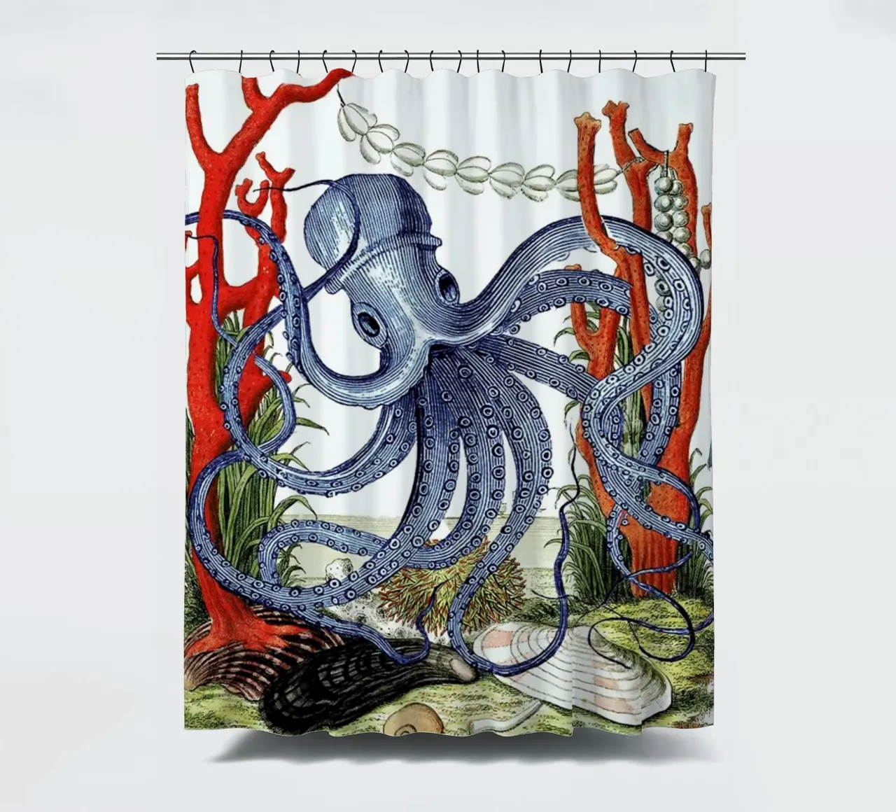 Octopus House shower curtain by Rococco LA