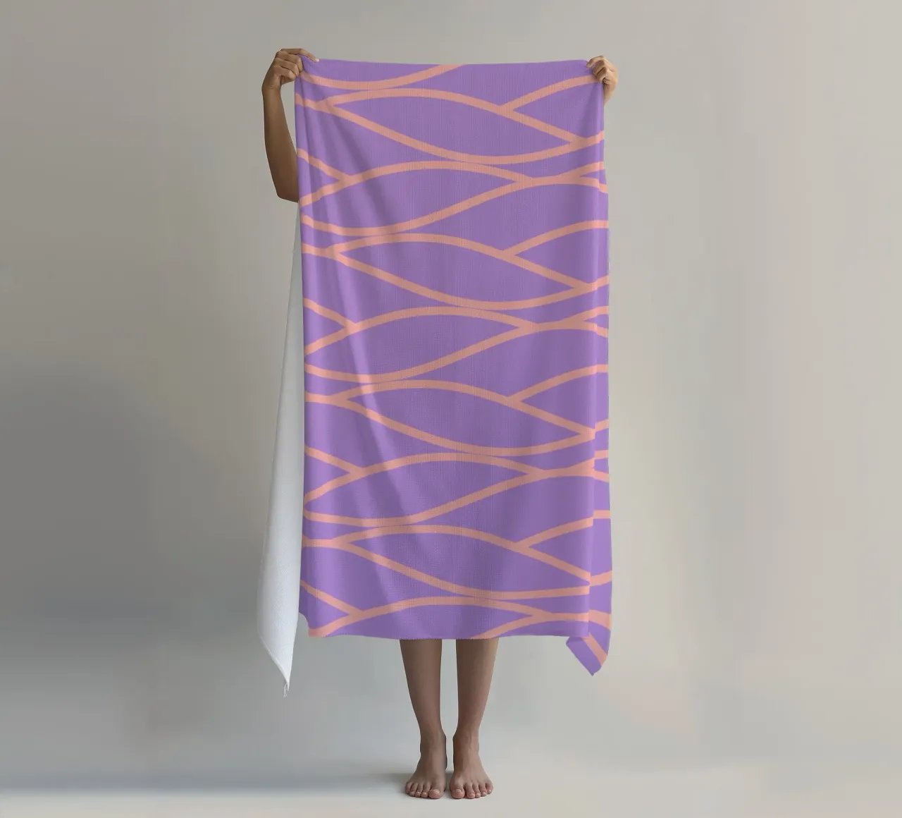 waves beach towel by Sabrina Ziegenhorn