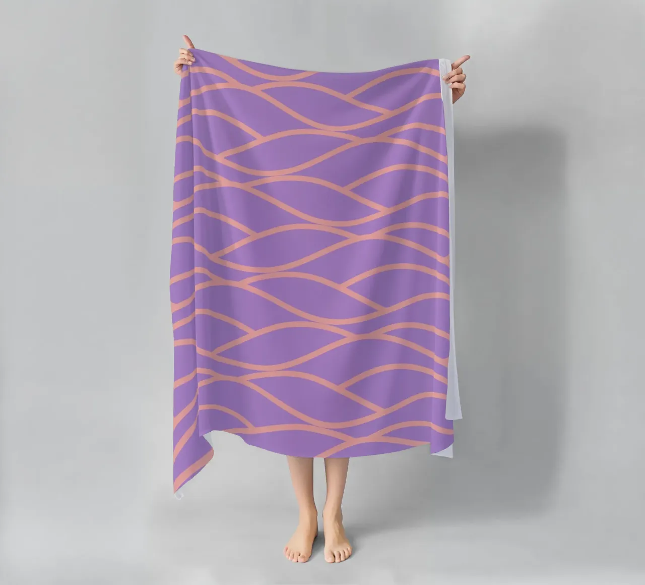 waves beach towel by Sabrina Ziegenhorn
