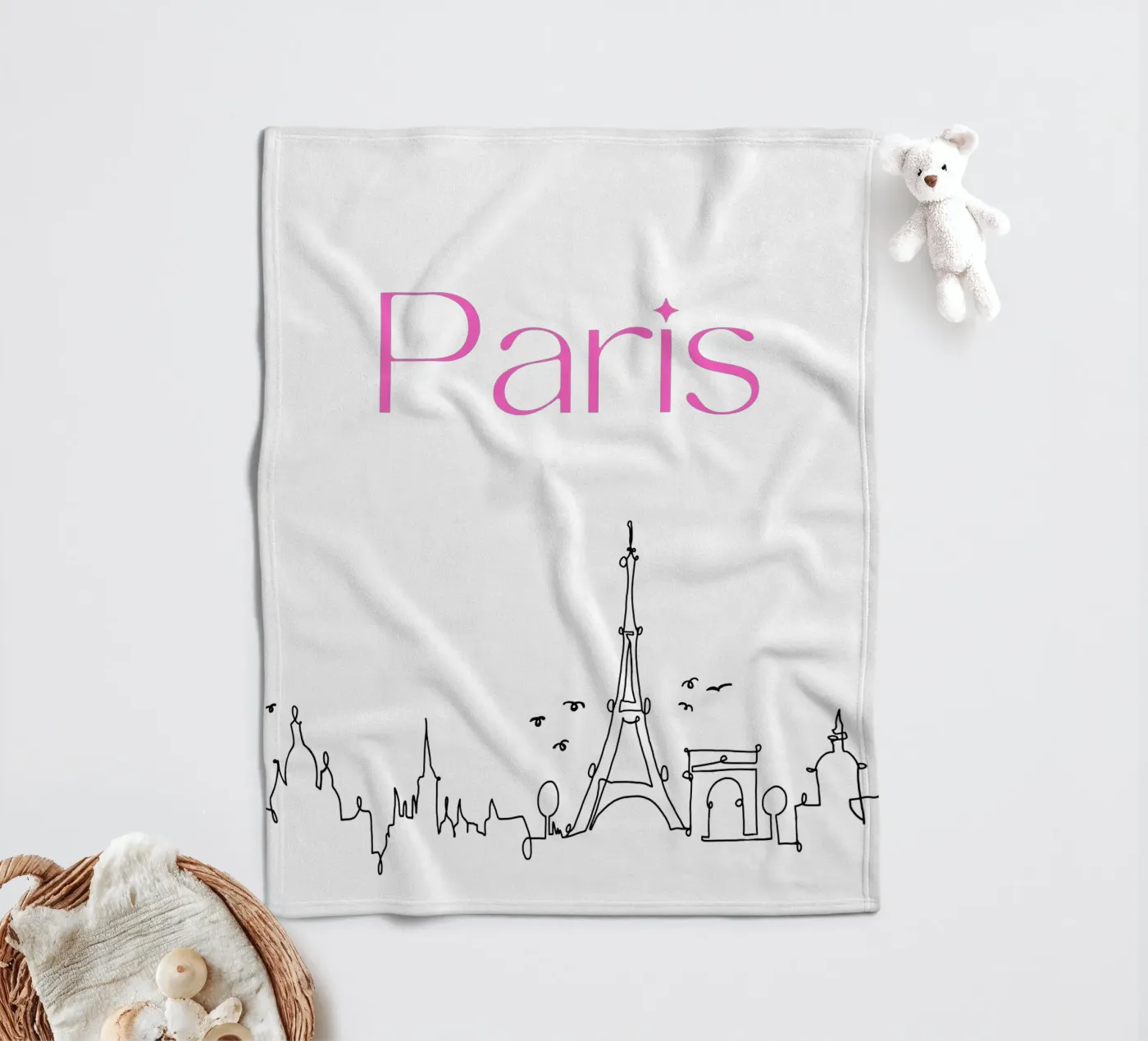 Paris Fleecedecke von Sabrina Ziegenhorn