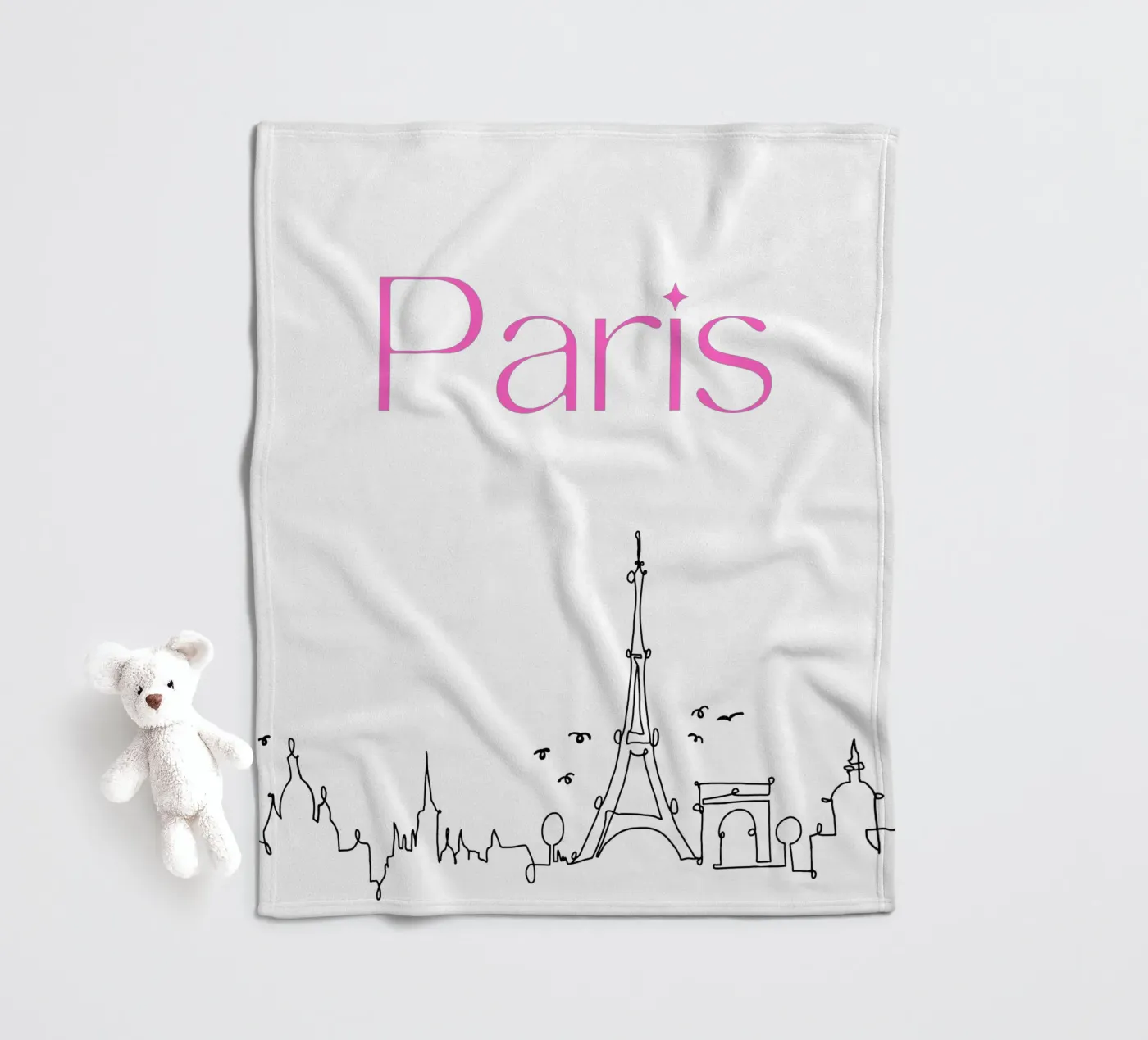 Paris Fleecedecke von Sabrina Ziegenhorn