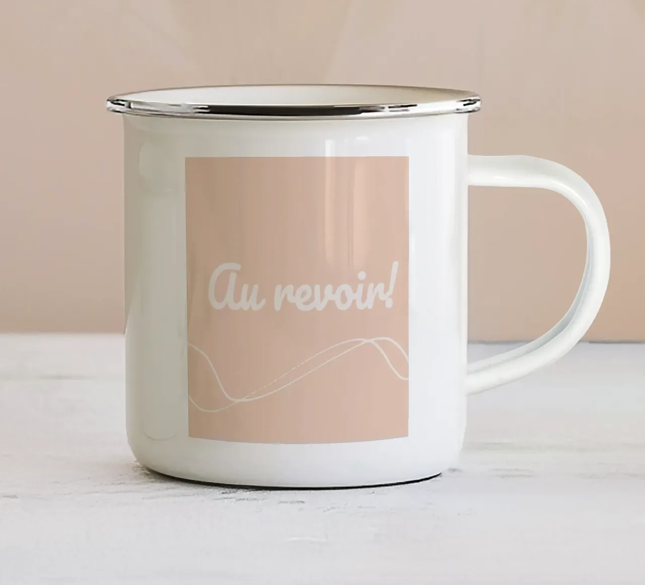 au revoir tazza in smalto da Sabrina Ziegenhorn