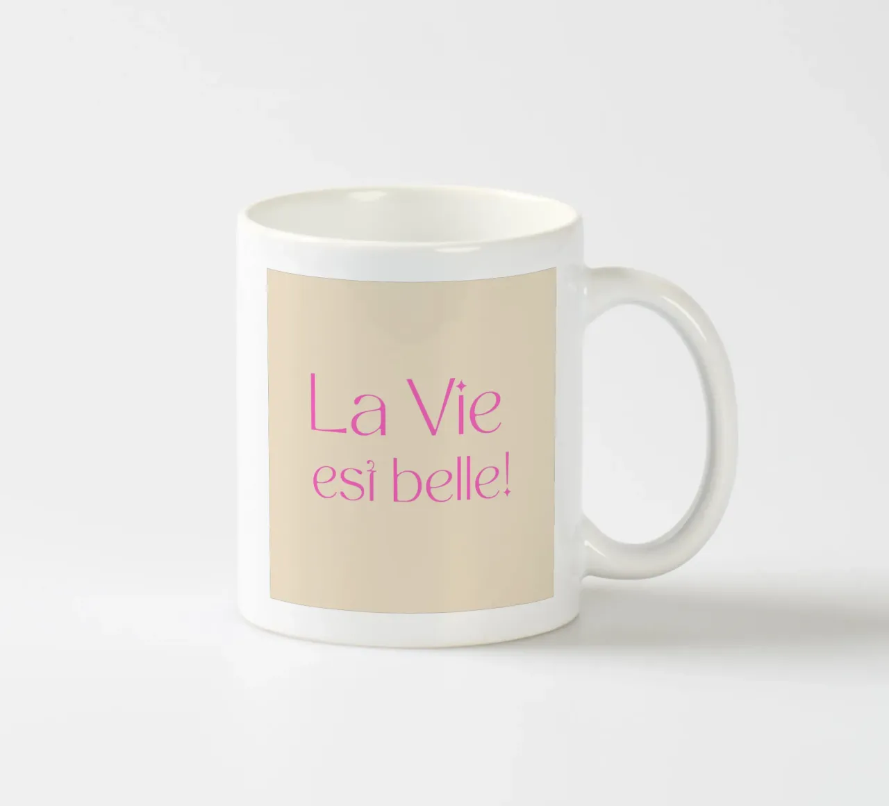 life is beautiful ceramic mug by Sabrina Ziegenhorn