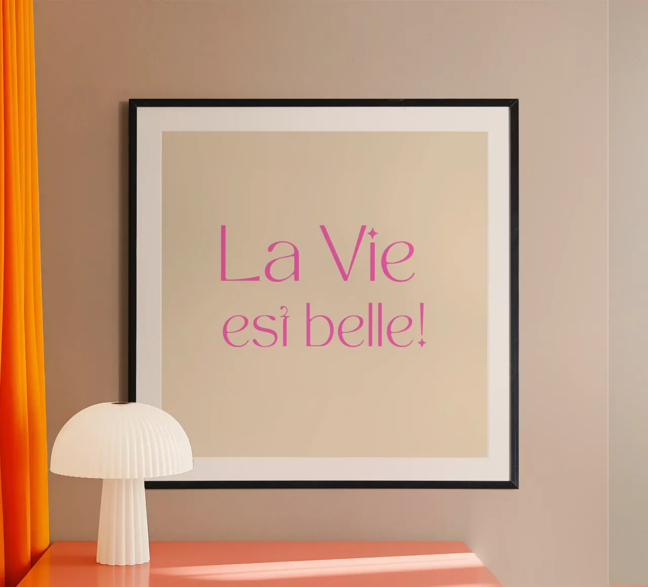 la vita è bella poster con telaio in alluminio da Sabrina Ziegenhorn