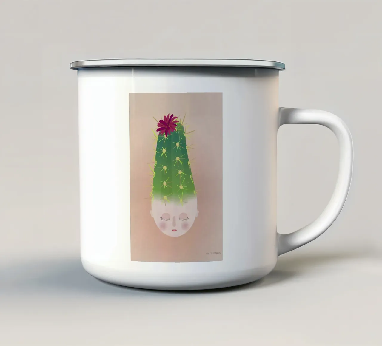 Musings Cactus tazza in smalto da Mie Frey Damgaard
