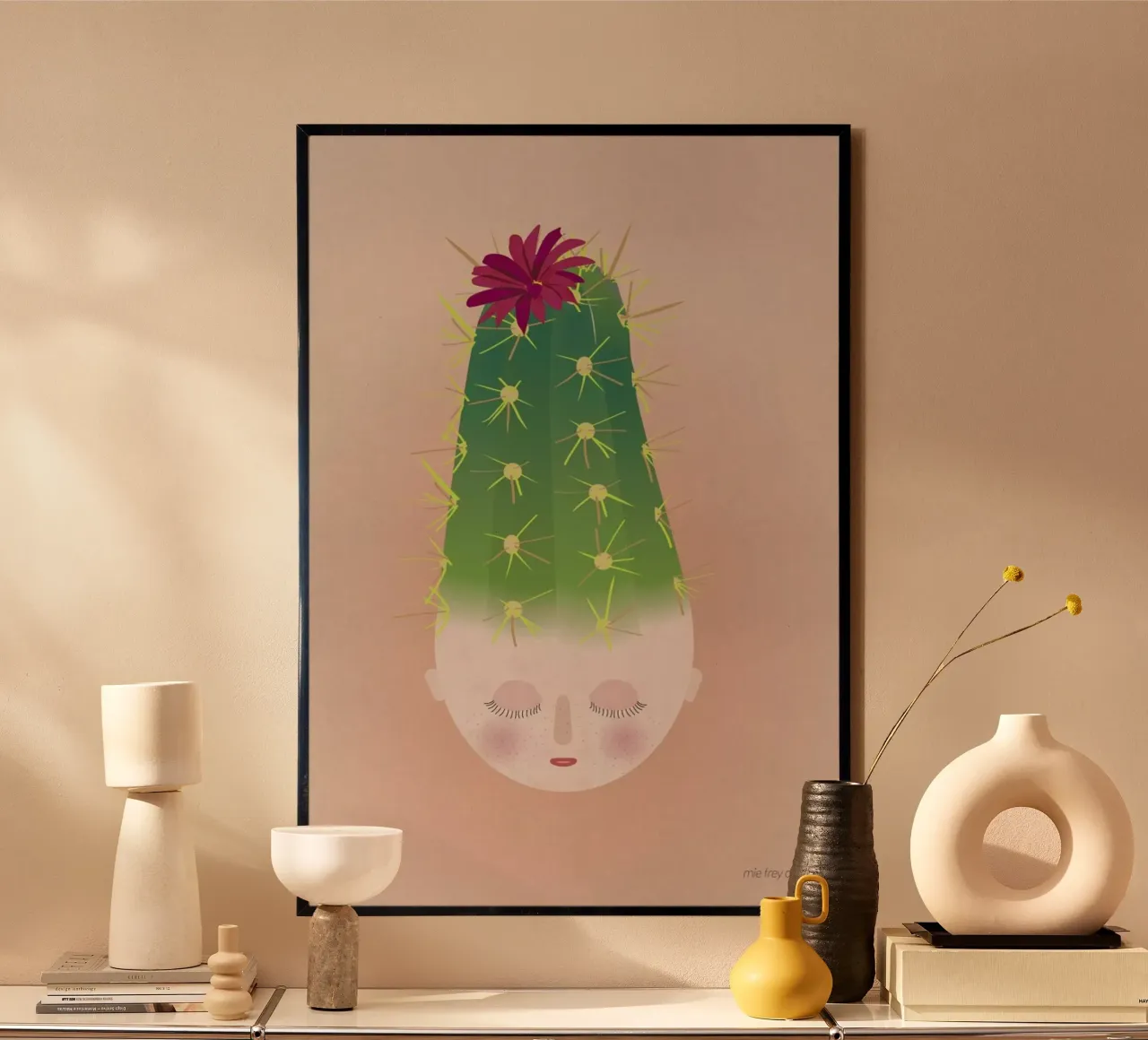 Musings Cactus carta hahnemühle da Mie Frey Damgaard
