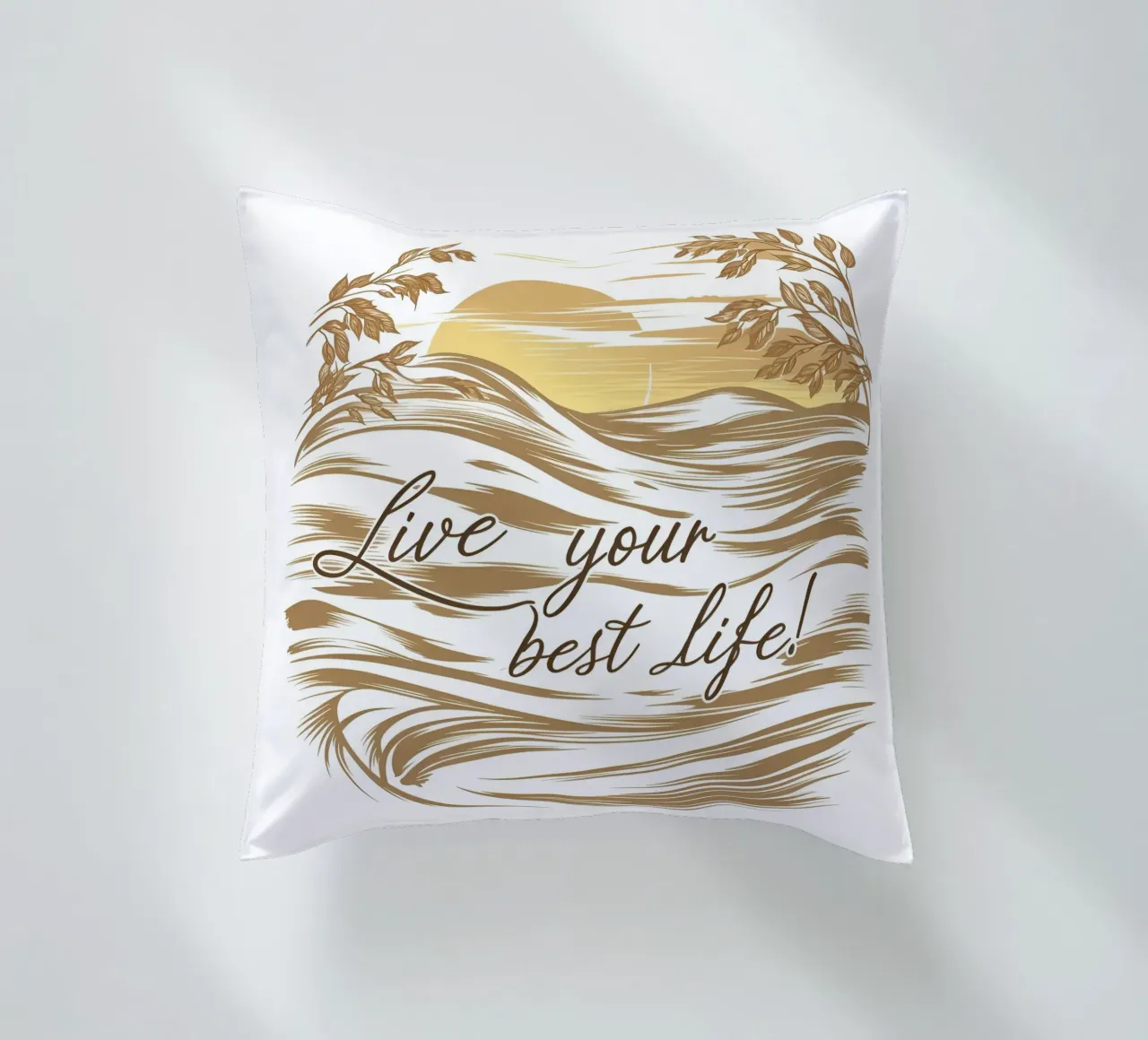Orizzonte d'oro cuscino da inspirational quote