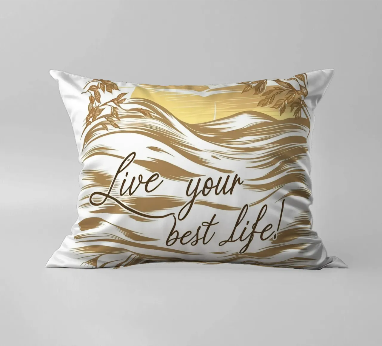 Orizzonte d'oro cuscino da inspirational quote