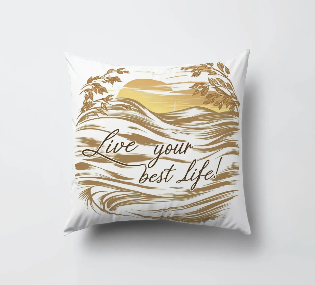 Orizzonte d'oro cuscino da inspirational quote