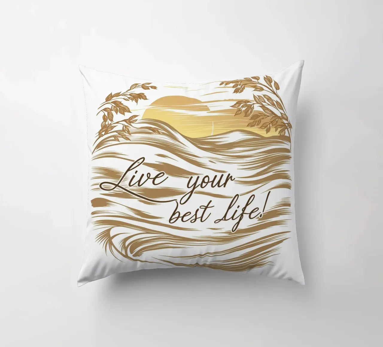 Orizzonte d'oro cuscino da inspirational quote