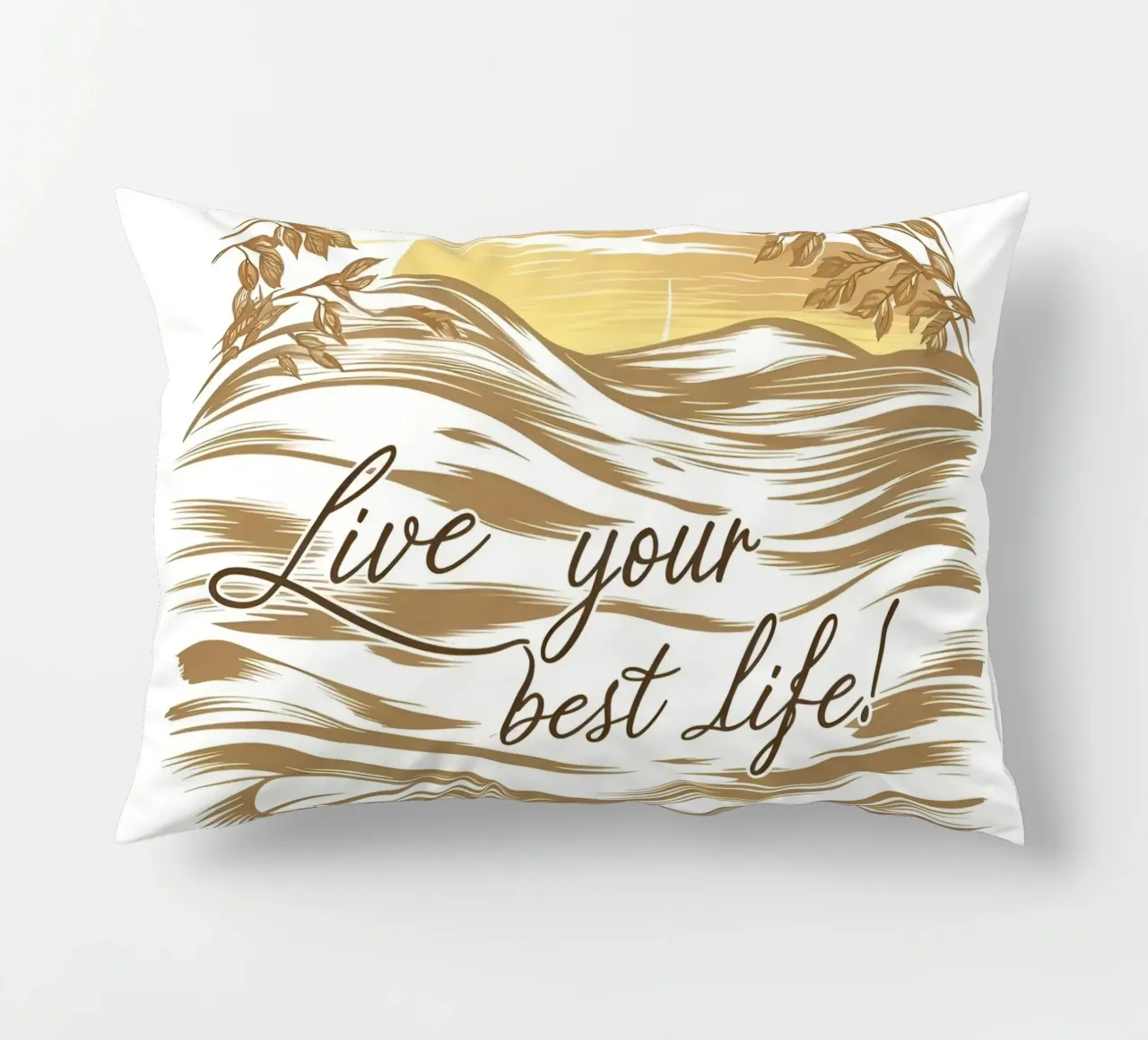 Orizzonte d'oro cuscino da inspirational quote
