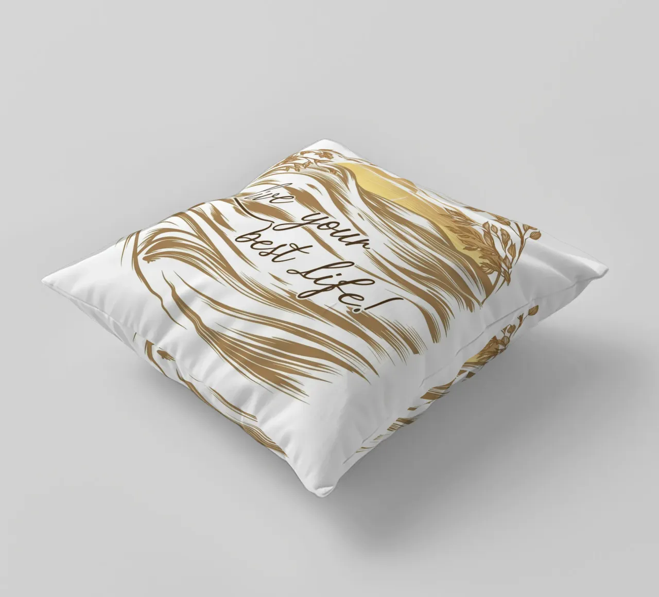 Orizzonte d'oro cuscino da inspirational quote