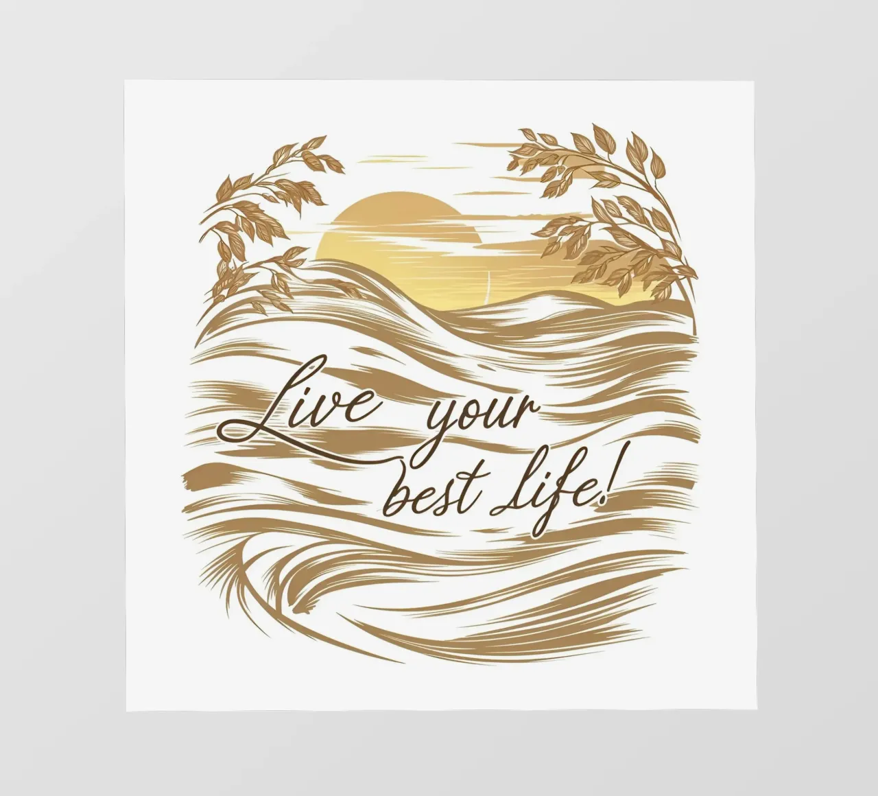 Golden Horizon photo wallpaper by inspirational quote