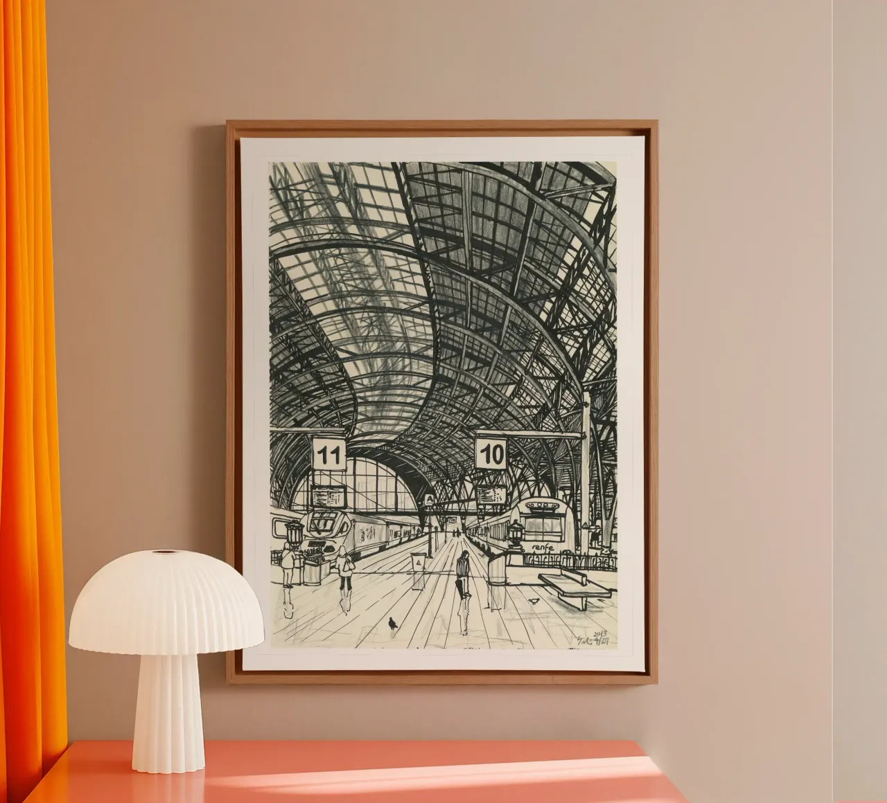 Barcelona France Station canvas by Asobōze
