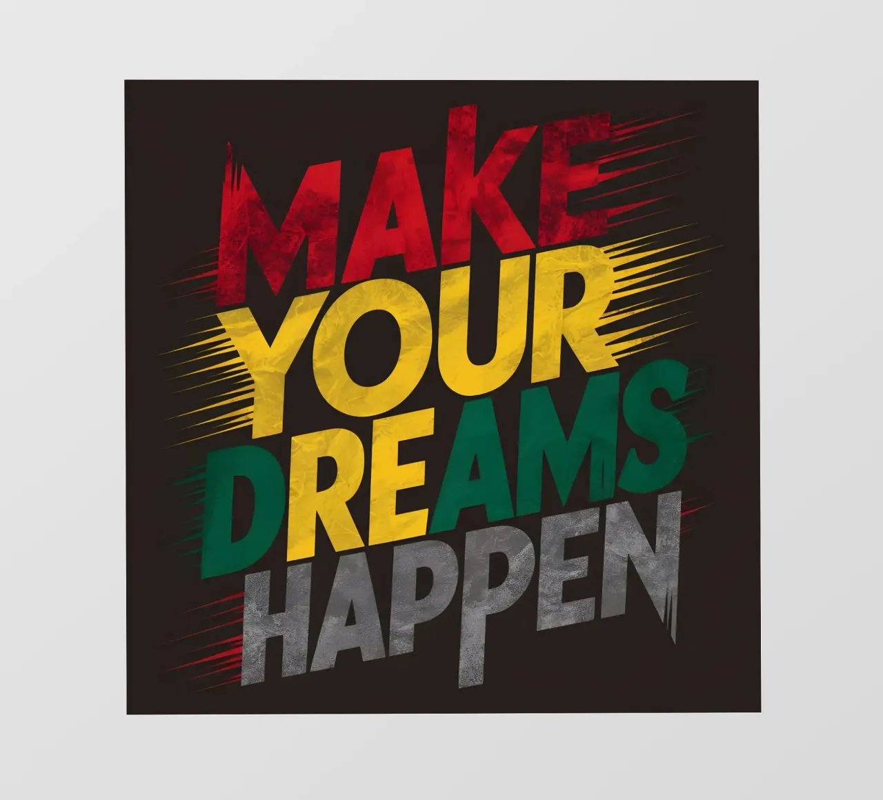 Realizzare i propri sogni pellicola backlit da inspirational quote