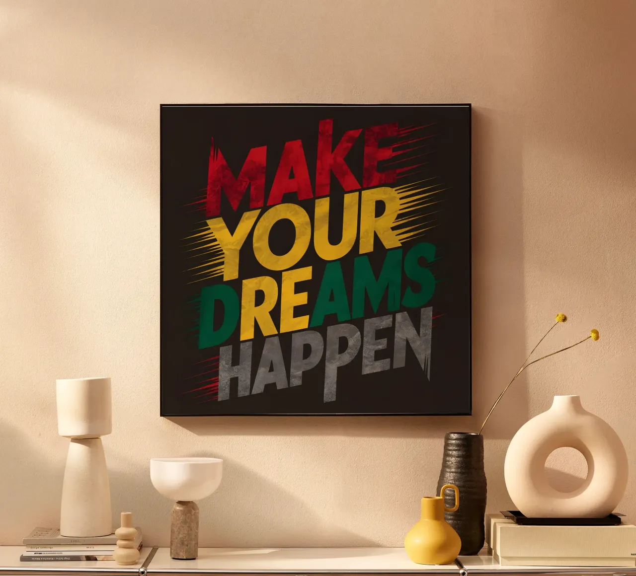 Realizzare i propri sogni alluminio dibond da inspirational quote