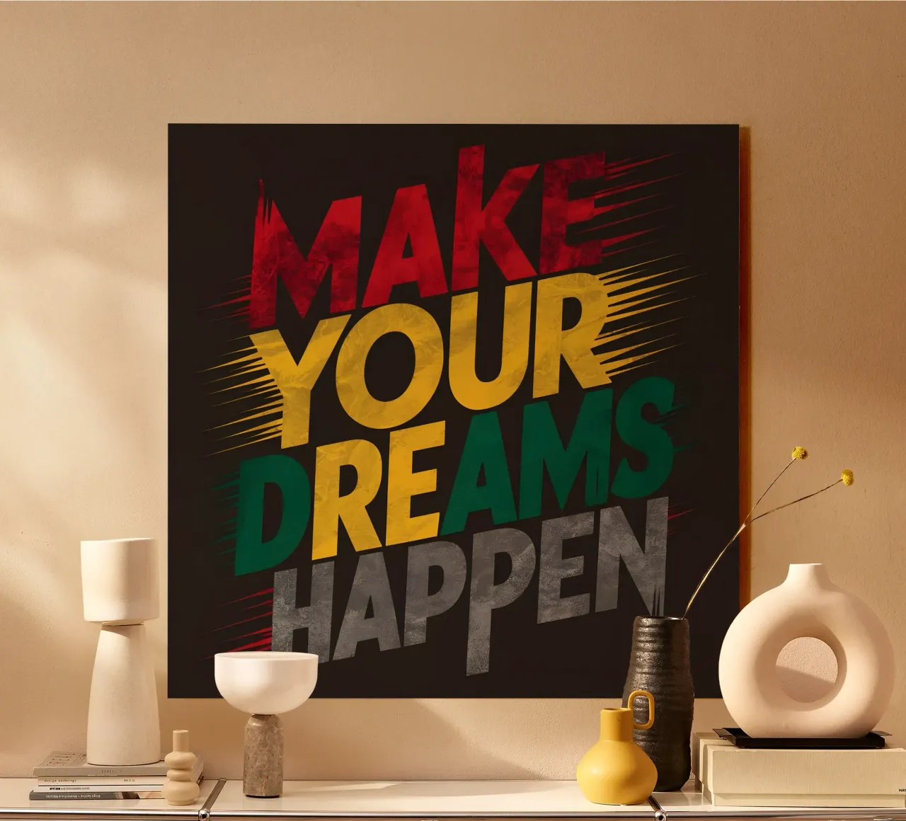 Realizzare i propri sogni alluminio dibond da inspirational quote