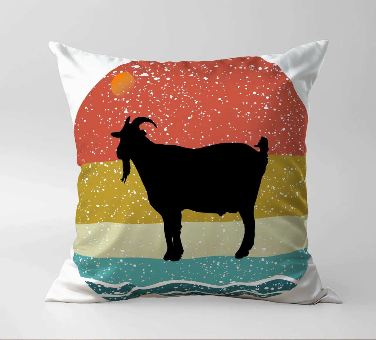 Capra Shilouette design retrò cuscino da rivariahill
