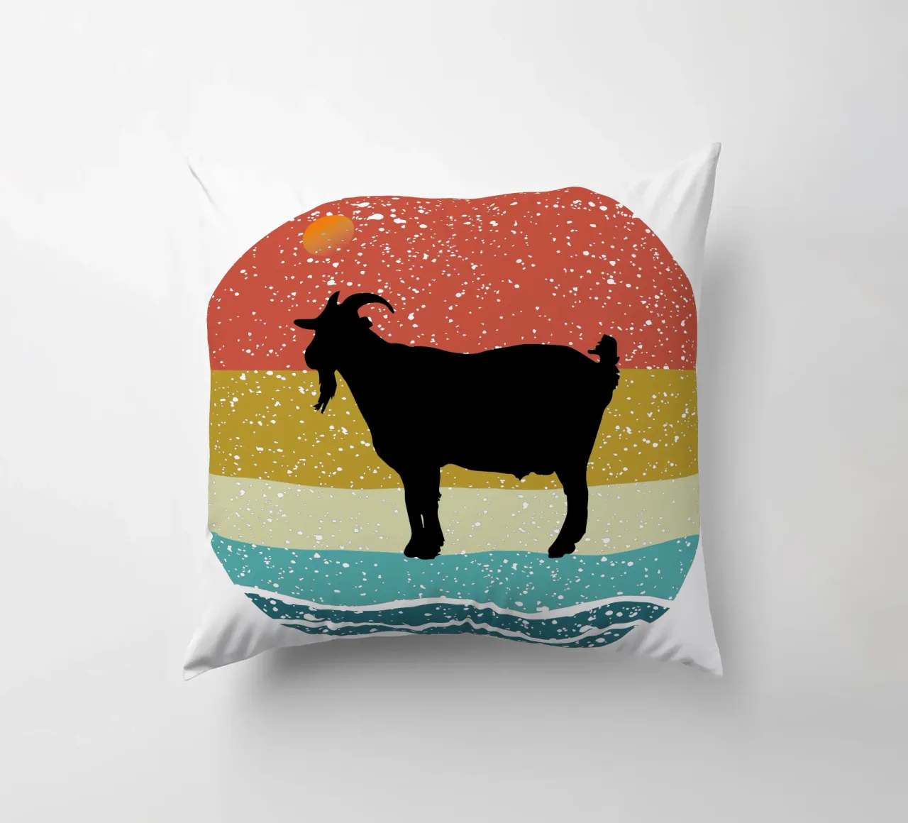Capra Shilouette design retrò cuscino da rivariahill
