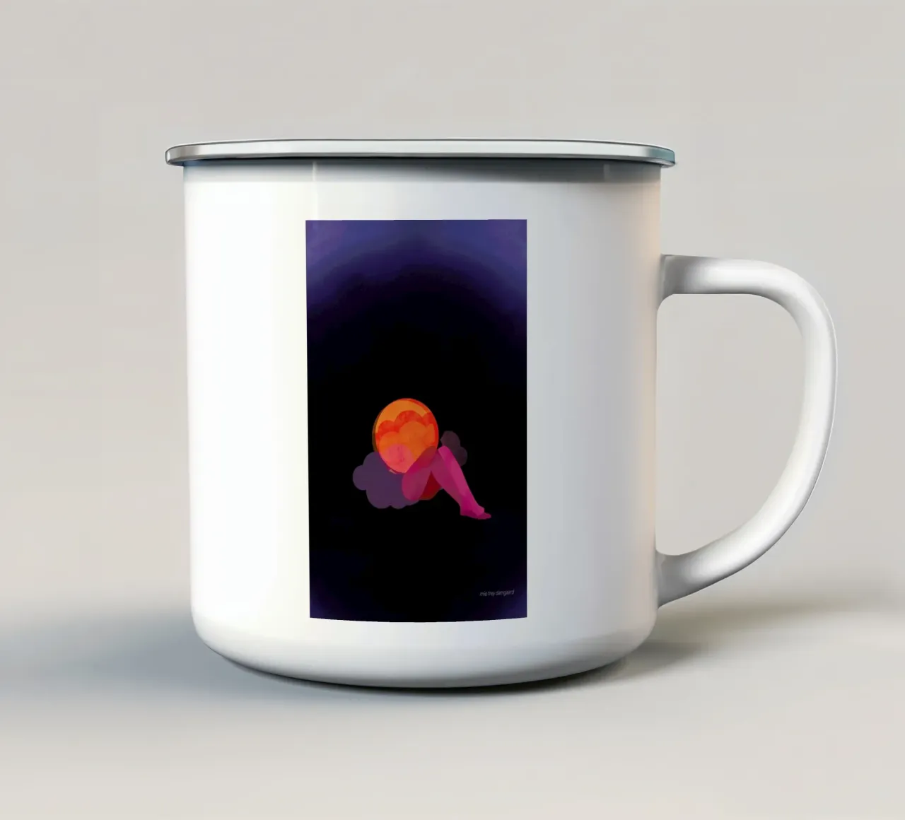 Relaxed taza de esmalte de Mie Frey Damgaard