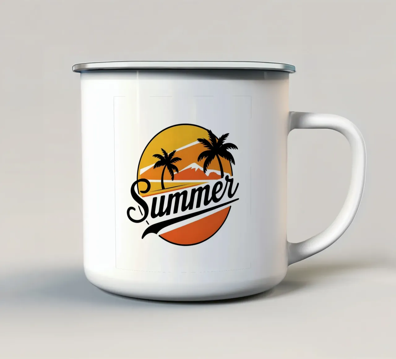 Vibrazioni estive tazza in smalto da inspirational quote