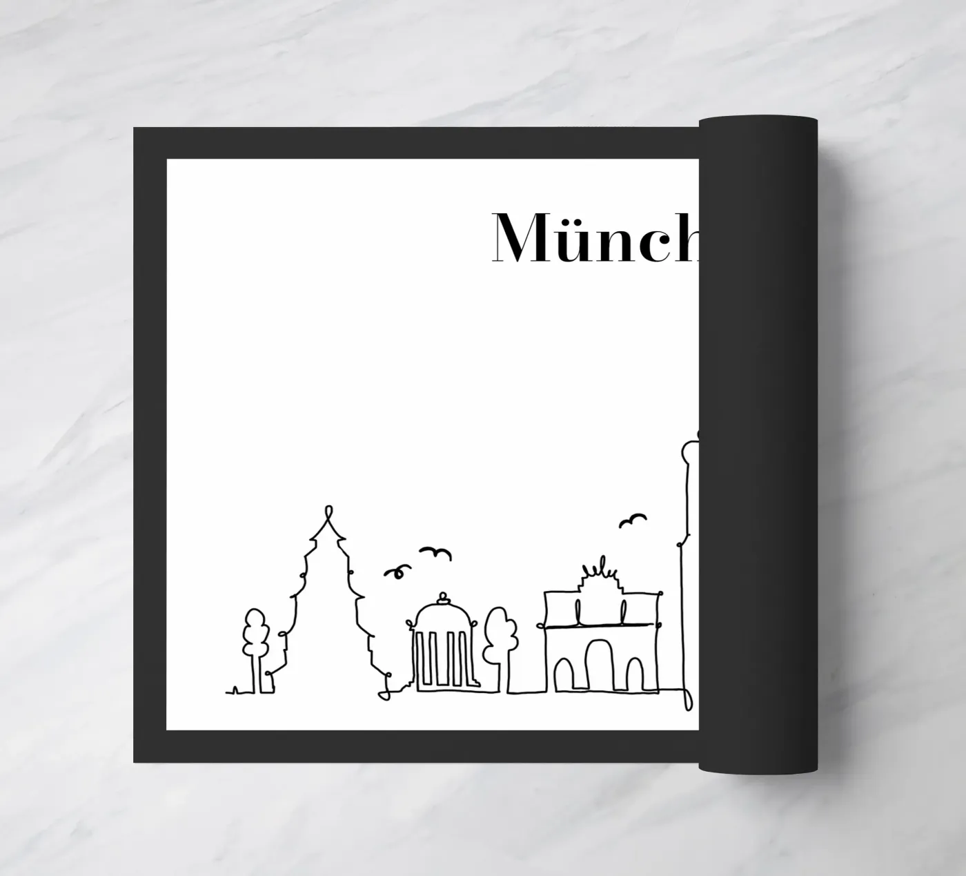 Munich deurmat van Sabrina Ziegenhorn