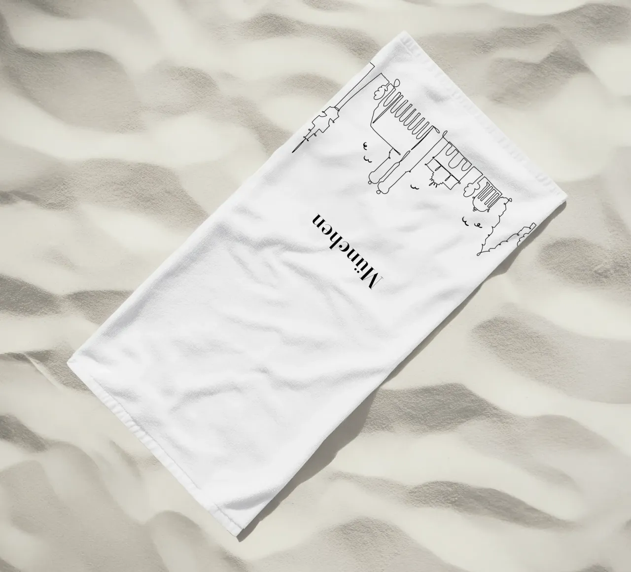 Munich beach towel by Sabrina Ziegenhorn