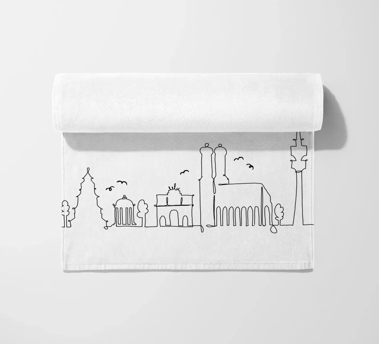 Munich beach towel by Sabrina Ziegenhorn