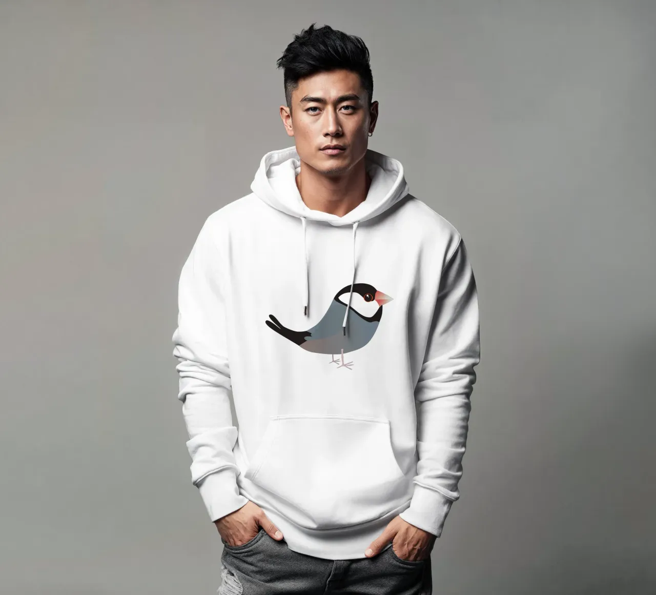 Lindo gorrión de Java sudadera con capucha de BwiseLizzy