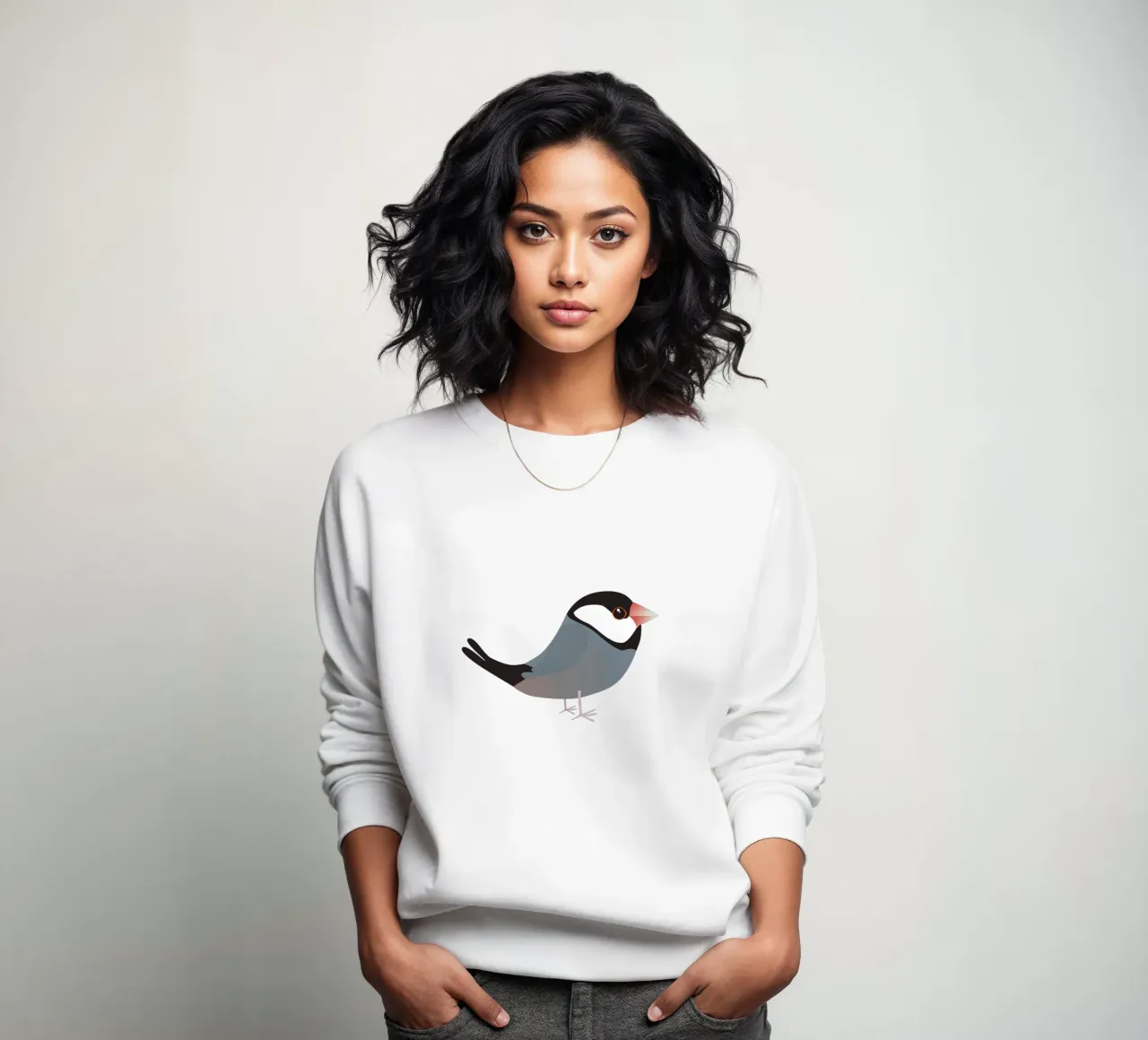 Cute java sparrow sweatshirt by BwiseLizzy