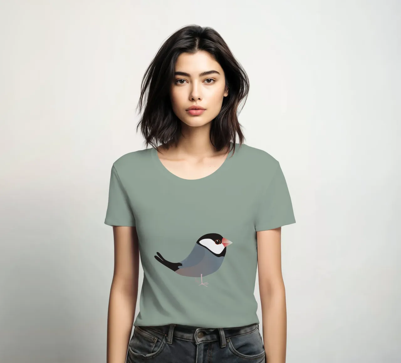 Cute java sparrow t-shirt da donna da BwiseLizzy