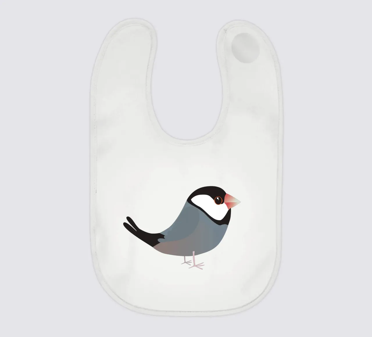 Cute java sparrow baby bib by BwiseLizzy