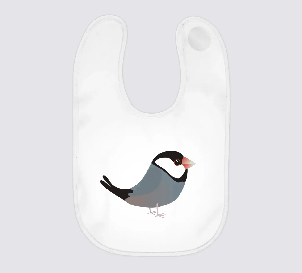 Cute java sparrow baby bib by BwiseLizzy