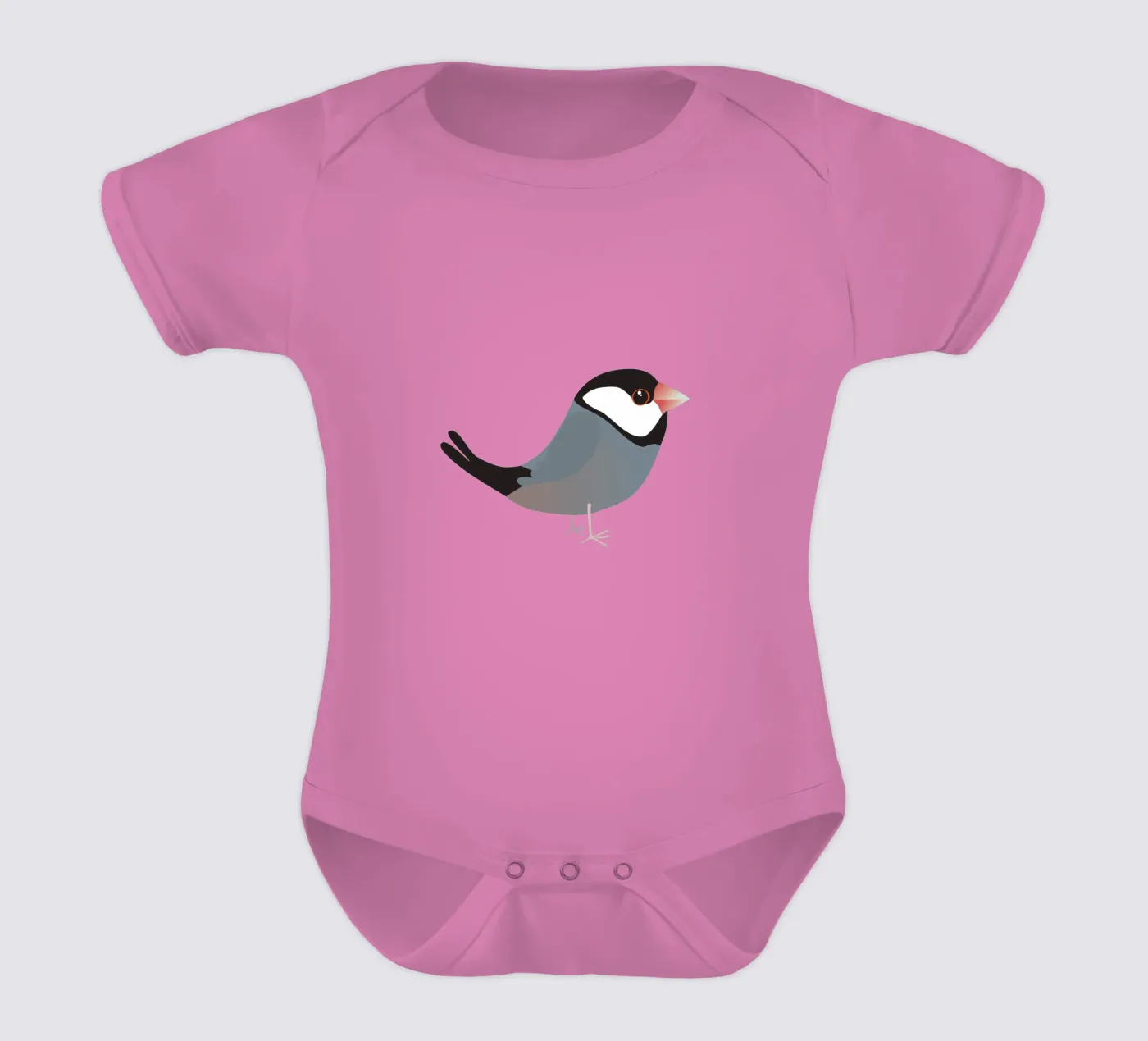 Cute java sparrow short-sleeve baby romper by BwiseLizzy
