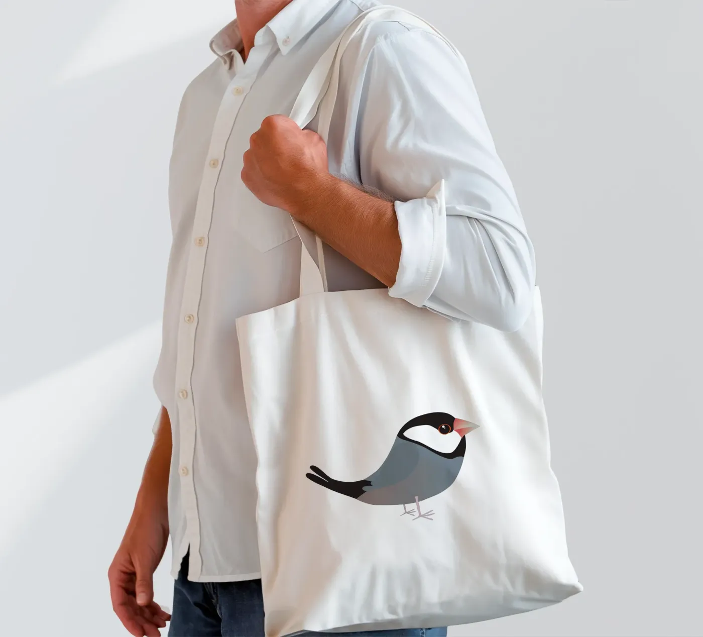 Cute java sparrow borsa in juta da BwiseLizzy