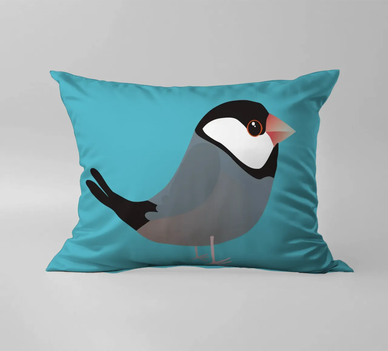 Cute java sparrow decorative cushion by BwiseLizzy