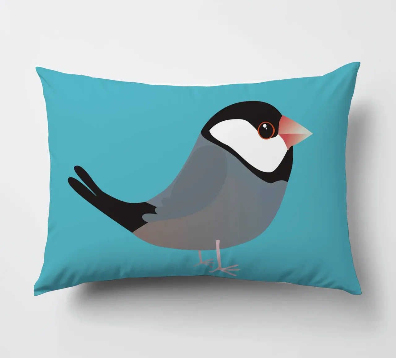 Cute java sparrow decorative cushion by BwiseLizzy