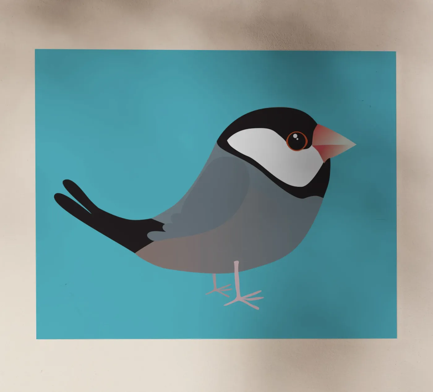 Cute java sparrow Backlit Folie von BwiseLizzy